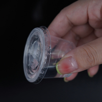 Conteneurs en plastique PP jetables de 2 oz et 4 oz en gros, gobelets à sauce en plastique à emporter avec couvercles