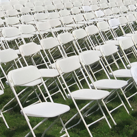 Vente en gros de chaises de jardin d'extérieur chaises pliantes blanches de banquet de mariage au design moderne pour événements