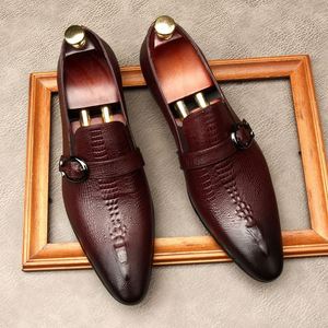 Men's Retro Kangaroo-Inspired Japanese Low-Top Office Career Lightweight Anti-Slip Breathable Patchwork Loafers Pointed <b>Toe</b> - Product Image 1