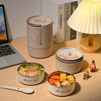 Ensemble Conteneur Alimentaire Bento Portable Écologique à 3 Compartiments 2023 pour Adultes avec Cuillère Réutilisable et Sac