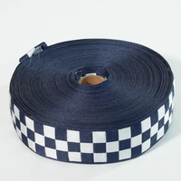Sangle élastique en maille chevron Aoya avec logo personnalisé en relief ou débossé, couleur unie, confortable pour sous-vêtements, sacs et articles ménagers