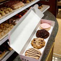 Boîtes cadeaux personnalisées pour boulangerie, rose, 3, 6, douzaine, pour biscuits, emballage de biscuits, matériaux recyclés, laminage mat, gaufrage