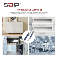 SDIP Moderne Meubles En Acier Cuisine Salle À Manger Chambre Tiroir 2 Plis Hydraulique Tampon Soft-Close Pins Undermounted Tiroir Glissière pour