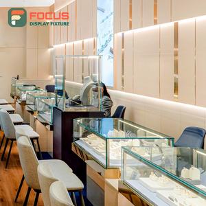 Vitrina de Vidrio de Alta Gama, Mostrador de Joyería de Madera, Luz LED, Exhibición de Joyería Moderna y Lujosa - Product Image 3