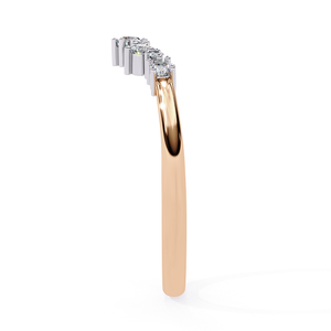 Elegant Rose Gold Diamond Band <b>Ring</b> for Women Minimal Style Shiny Finish Daily Wear Jewelry Gift Choice - Product Image 4