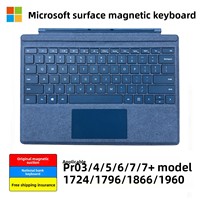 Keyboard Nirkabel 2.4Ghz Original untuk Surface Pro 4/5/6/7/7+ Kompatibel Antarmuka PS/2 Konektor Magnetik 8/9/10/11