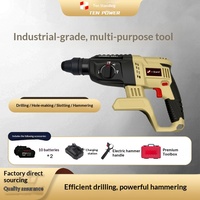 Marteau perforateur rotatif multifonction rechargeable sans balais, léger, sans fil, trois modes, pour démolition et perçage
