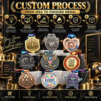 Médaille de récompense personnalisée 3D pour marathon, triathlon, natation, avec ruban, logo personnalisé, médaille de finisseur, médaille sportive OEM, médaille en métal