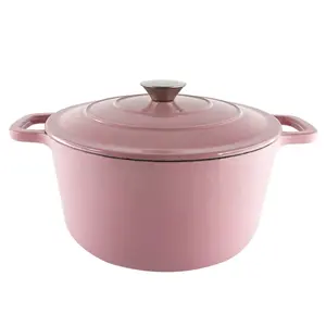 RAYLON哑光5L粉色搪瓷铸铁砂锅