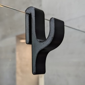 Nuevo Gancho de Ducha Moderno y Sencillo de Plástico Negro <span class=keywords><strong>para</strong></span> <span class=keywords><strong>Puerta</strong></span> de Vidrio de 8 mm, Accesorios de <span class=keywords><strong>Baño</strong></span>, Toallero - Product Image 1
