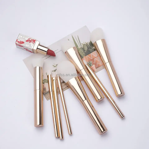 Pinceaux cosmétiques <span class=keywords><strong>de</strong></span> maquillage en <span class=keywords><strong>bois</strong></span> blanc beige anime coréen personnalisé Ensemble <span class=keywords><strong>de</strong></span> 8 pinceaux <span class=keywords><strong>de</strong></span> maquillage chromés avec pochette en cuir pour femmes - Product Image 6