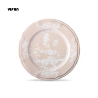 Service de Table de Luxe en Porcelaine Fine et Céramique, Motif Encre Blanche Vintage, Style Italien Personnalisable, Vente en Gros