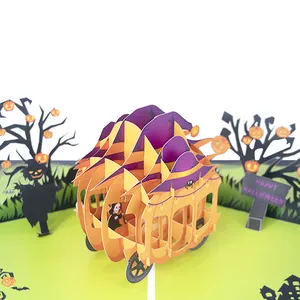 Biglietti di auguri pop-up Winpsheng biglietti di auguri pop-up 3d di halloween con busta