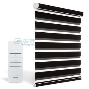 Persianas Motorizadas Eléctricas con Control Remoto, Cortinas Inteligentes para Ventanas con Función de Oscurecimiento, Persianas Automáticas Tipo Zebra - Product Image 1