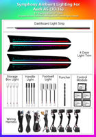 Kit d'éclairage dynamique LED RGB pour l'intérieur de l'Audi A5 Type 8T B8 Sportback 2010-2016, Cardoo 64 Symphony Colors Ambient Light