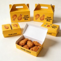 Boîte à poulet frit à prix d'usine, emballage pour restauration rapide, boîte à burger imprimée à l'encre de soja, emballage personnalisé pour snacks, nourriture pour enfants