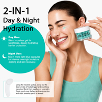 Crème en capsules PDRN adaptative jour et nuit 2 en 1 YECUCE, crème PDRN hydratante anti-âge régénérante cellulaire pour une peau éclatante