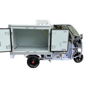 Triciclo Eléctrico Changfu de 48V, Furgoneta de Carga Cerrada para Entrega de Alimentos y Refrigeración - Product Image 4