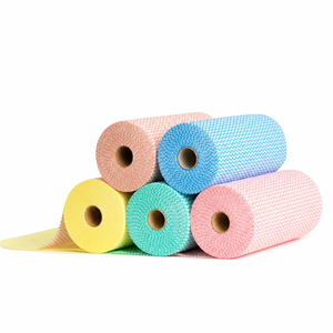 Rouleau de chiffons de nettoyage jetables en fibre de bambou pour cuisine, 50 feuilles, 20x40cm, lingettes pour vaisselle, vente en gros - Product Image 1