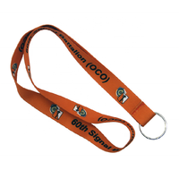 Lanière en polyester durable et écologique avec crochet, couleur unie, porte-badge quotidien, impression par transfert thermique, logo personnalisé
