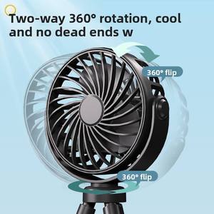 2026 New Octopus Small Handheld Portable Wearable Neck Fan Mini Rechargeable <b>Battery</b> Night Light Plastic Material English - Product Image 5