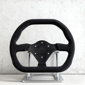 Nouveau volant de course JLH 310 mm en forme de D en Alcantara, volant universel à <span class=keywords><strong>3</strong></span> branches, anodisé noir, pour jeux de simulation de course - Product Image 1
