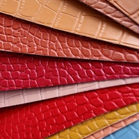 Simili cuir PVC synthétique 3D motif crocodile 1,0 mm, prêt à être expédié, imperméable, pour sacs à main, canapés, bagages, chaises, chaussures, rembourrage