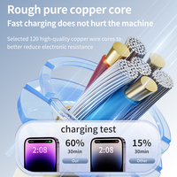 Kabel pengisian daya Cepat PD Tipe C ke mfi, kustomisasi 1m/2m/3m 20w USB C ke mfi untuk iphone
