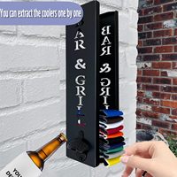 Support mural pour refroidisseur de canettes avec décapsuleur en acier au carbone, pour cuisine, bar, extérieur, support pour refroidisseur de bière, fourniture d'usine