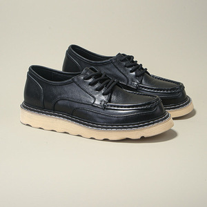 Zapatos Oxford de Cuero Genuino Hechos a Medida para Hombre, Diseño Cuadrado de Alta Gama, Antideslizantes, Casuales, para Oficina y Trabajo - Product Image 4