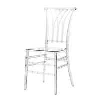 Chaise de banquet transparente en plastique Napoléon pour la restauration, les hôtels, les mariages et les événements