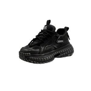 Chaussures de sport montantes en cuir respirant pour hommes, nouvelle collection automne, style tendance et polyvalent, semelles épaisses en caoutchouc pour hommes - Product Image 5