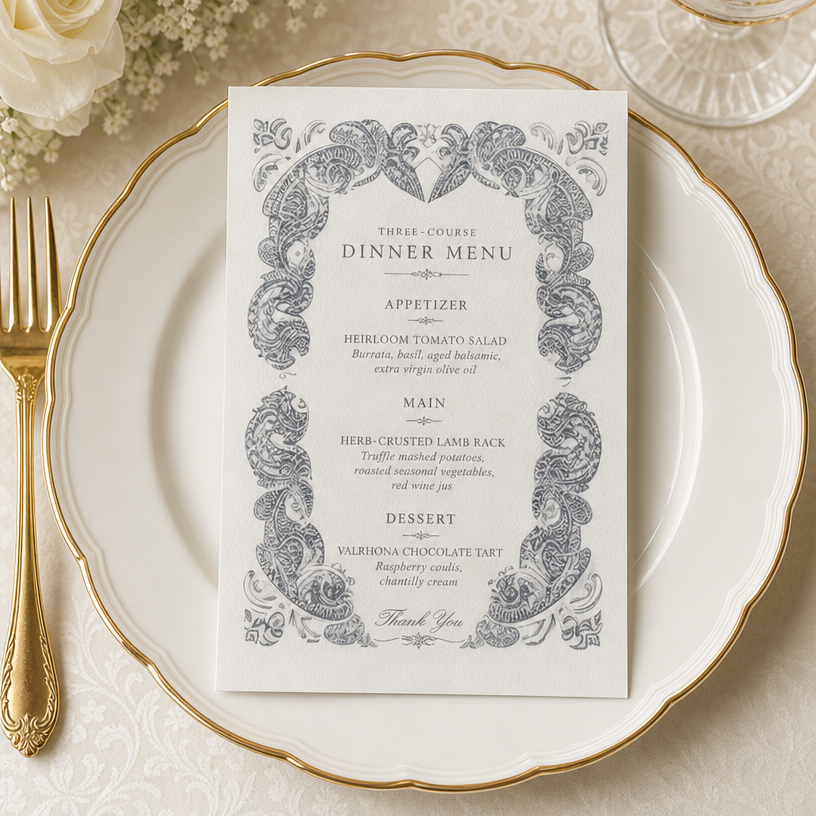 Retro Invitation Shape Luxury Vintage Wedding Invitation Card Invitation Gold Stamping RSVP ...