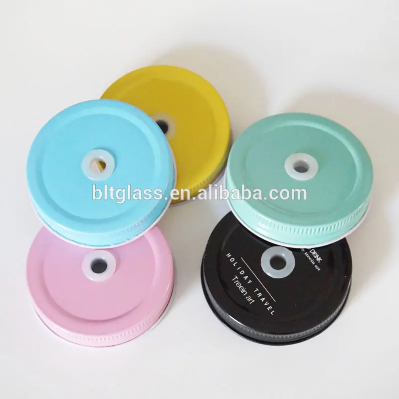 wholesale customized 70mm 86mm mason jar lids canning lids with hole
