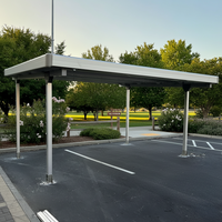 Stock européen, vente en gros, structures de carport modernes, conception de structure de stationnement solaire en aluminium, installation de système de carport solaire
