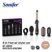 Sonifer SF-9805 6-in-1 Heißluft-Styler mit Überhitzungsschutz, Reiner Motor, Effizientes Lockenstab-Set für den Persönlichen Salon