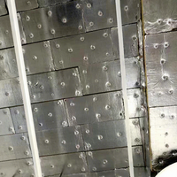 Panneau de laine de verre de feuille d'aluminium de placage économiseur d'énergie Installation facile carrée pour des entrepôts de chaleur acoustique de mur rideau