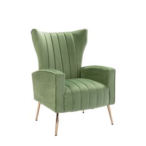 Hot Geel Accent Stoelen Moderne Designer Meubels Getuft Wingback Stoel Luxe Hotel Stoel - Product Image 5