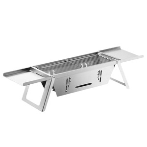 Parrilla de barbacoa plegable de acero inoxidable, portátil, de carbón, para acampar y uso doméstico. - Product Image 2