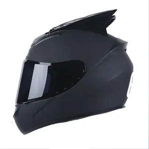 REALZION Motorcycle Personality Fashion With Tail Full Face Helmet casco de motocicleta