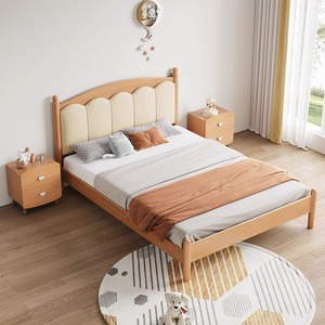 Solid Wood Children's <b>Bed</b> 1.5M <b>Single</b> <b>Bed</b> For Kids Bedroom Furniture Durable Beech Wood Design - Product Image 1
