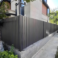 Clôture à lame en aluminium 3d Persienne en aluminium Clôture multi-rails pour cour avant, garage et jardin