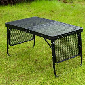 Mesas plegables portátiles de altura ajustable de malla superior, mesa de Camping con parrilla de 4,4 pies con tablero de extensión de mesa para playa, barbacoa, Picnic - Product Image 4