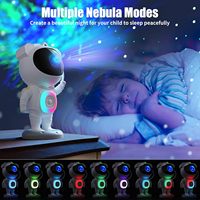 Projecteur astronaute galaxie Angle réglable à 360 ° Veilleuse intelligente BT Haut-parleur Télécommande Spaceman Star pour enfants
