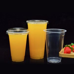 Vaso de Plástico PP Compostable Transparente Desechable para Café, Leche y Té con Logotipo Personalizado Impreso - Product Image 1
