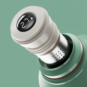 Bouteille d'eau isotherme en acier inoxydable à double paroi avec poignée, 1000 ml, <span class=keywords><strong>infuseur</strong></span> à thé, logo personnalisé, performance thermique 6-12 heures - Product Image 1