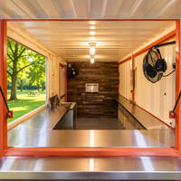 Kiosque de restauration mobile haute capacité pour stades sportifs, conteneur préfabriqué modulaire pour événements publics