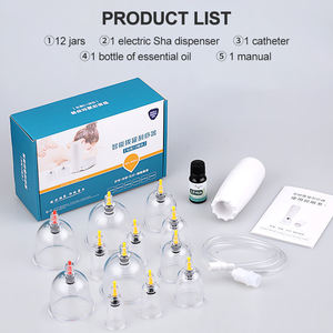 Pengobatan Cina, bekam terapi pijat 12 hijab, Set bekam vakum bekam - Product Image 2