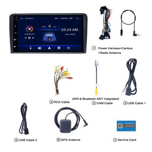 Autoradio multimédia Wanqi DSP 1 Din Android 13 pour <span class=keywords><strong>Audi</strong></span> <span class=keywords><strong>A3</strong></span> 8P S3 2003-2012 RS3 <span class=keywords><strong>Sportback</strong></span> avec navigation GPS - Product Image 2