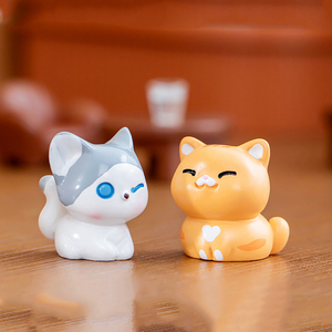 ตุ๊กตาแมวน่ารักขนาดเล็ก ทำจากเรซิ่น ของตกแต่งโต๊ะทำงาน รูปแมวเหมียว สำหรับตกแต่งภูมิทัศน์ ของประดับตกแต่ง DIY - Product Image 1